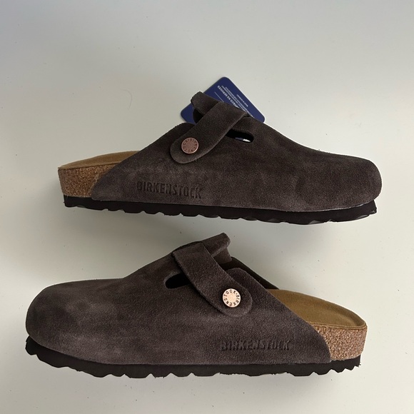 Mocha Suede Boston Birkenstocks Clogs - EU 37 - Picture 4 of 5